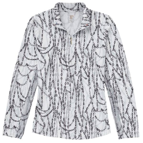 EPNY Women's Chains Print 1/4 Zip Golf Pullover