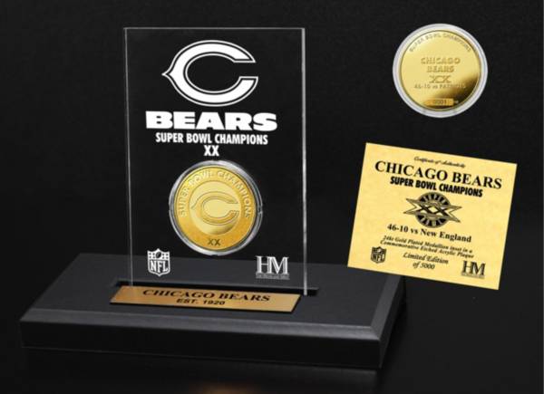 Chicago Bears Super Bowl Champs Etched Acrylic