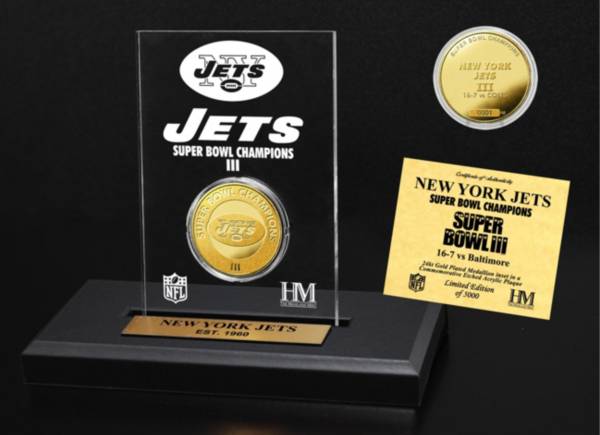 New York Jets Super Bowl Champs Etched Acrylic