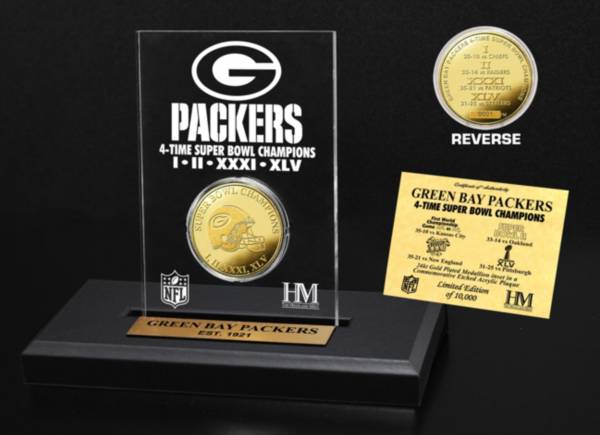 Green Bay Packers (4) Time Super Bowl Champions Seasons (3’x 5’) FLAG