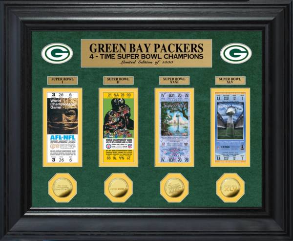 Highland Mint Green Bay Packers World Champions Deluxe Banner Collection  Photo Mint