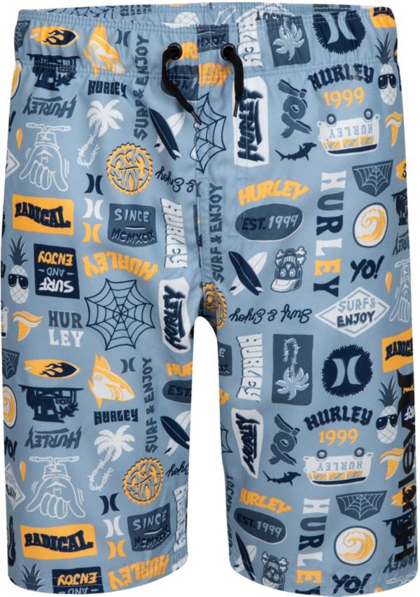 Hurley Boys' Sticker Pull On Swim Trunks