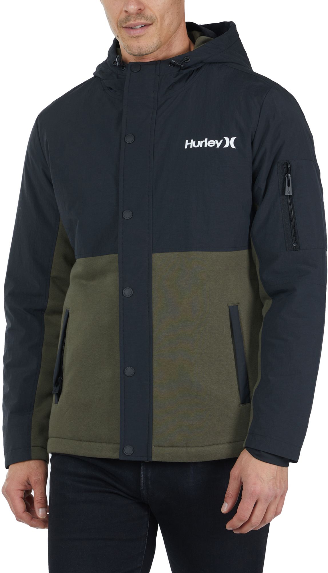 Hurley Men's Brett Fleece FullZip Jacket Big Apple Buddy