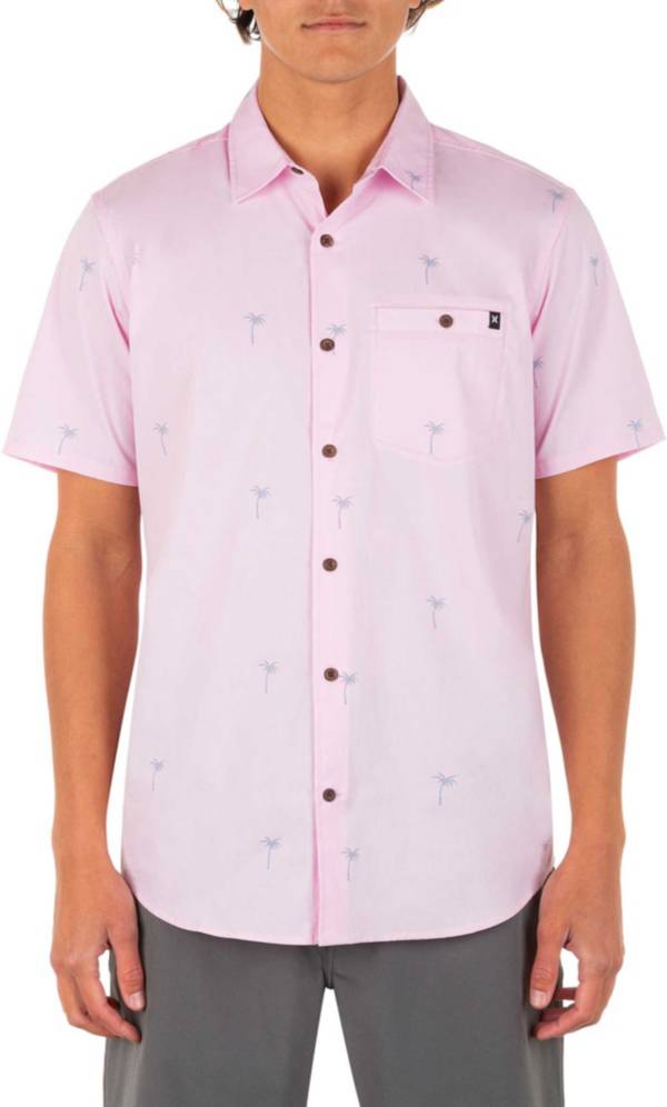 Hurley Men's Organic Wind and Sea Short Sleeve Button Down Shirt DICK