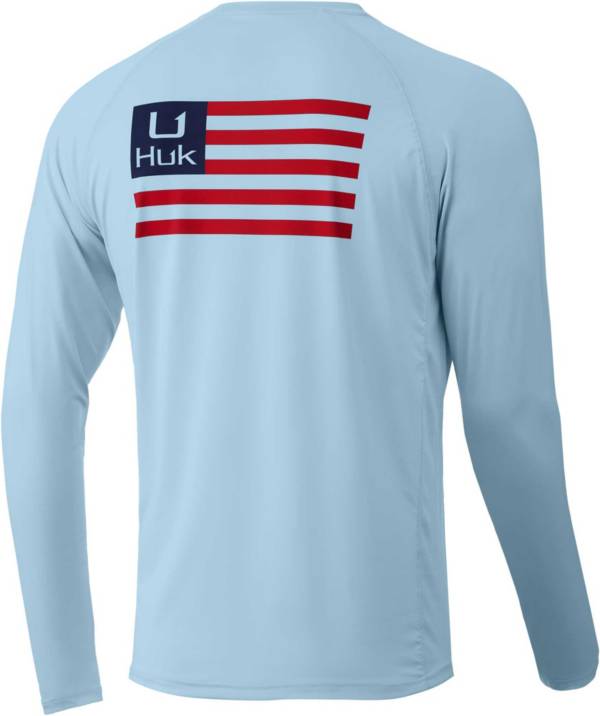 HUK Men's Huk'd Up Flag Pursuit Long Sleeve Graphic T-Shirt