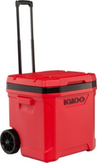 Grey or Black Igloo 60 Quart Latitude Roller Cooler