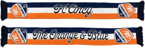 Ruffneck Scarves FC Cincinnati The Orange & Blue Jacquard Knit Scarf