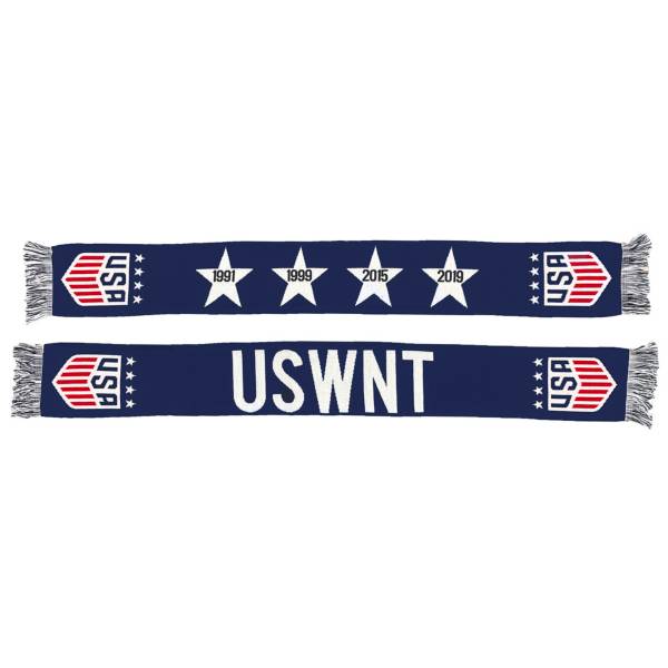 Ruffneck USA Soccer USWNT 4 Stars Navy Jacquard Knit Scarf