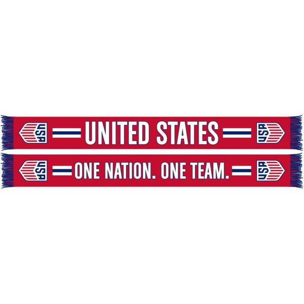 Ruffneck USA Soccer Red One Nation Jacquard Knit Scarf