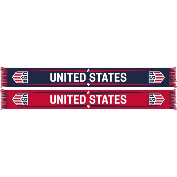 Ruffneck USA Soccer Red White & Blue Jacquard Knit Scarf