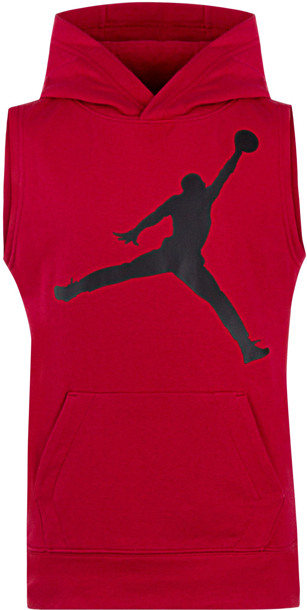 boys sleeveless red hoodie