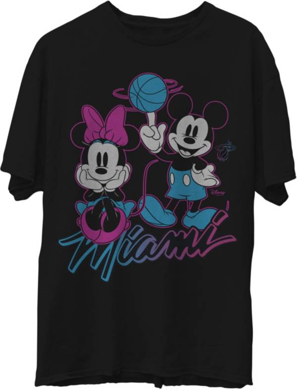 Junk Food Men's 2020-21 City Edition Miami Heat Disney Vintage Minnie & Mickey T-Shirt