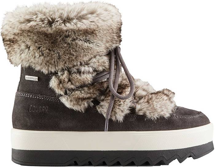 Rabbit Fur Snow Boots Zipper Winter Women Shoes in 2023