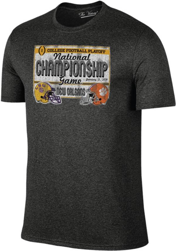 The Victory Men's 2019 National Champions Clemson Tigers and LSU Tigers Dueling Team T-Shirt