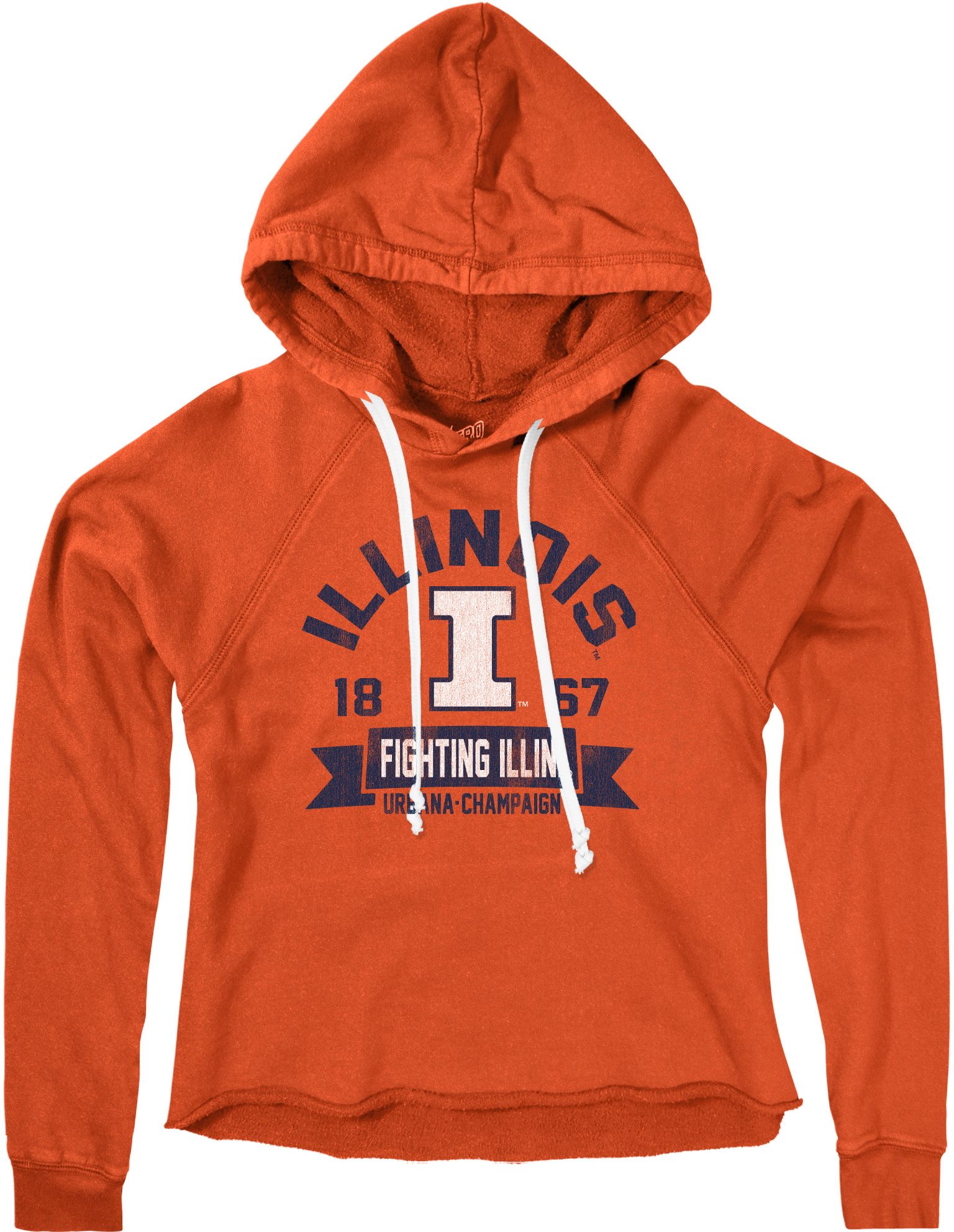 orange cropped hoodie