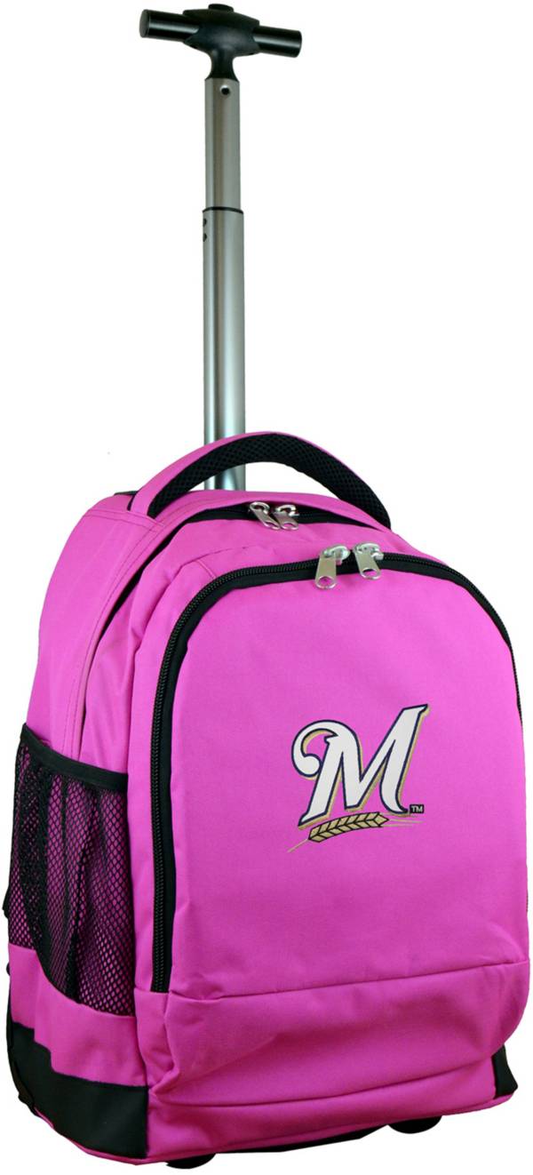 Mojo Milwaukee Brewers Wheeled Premium Pink Backpack product image