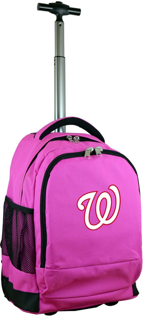 Mojo Washington Nationals Wheeled Premium Pink Backpack product image
