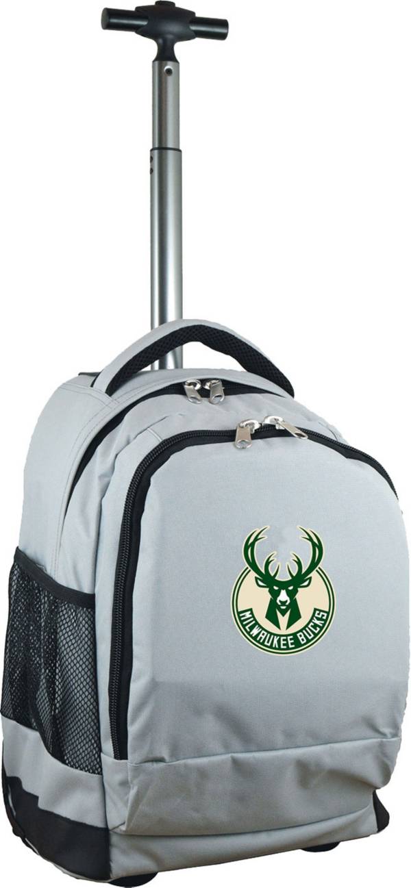 Mojo Milwaukee Bucks Wheeled Premium Grey Backpack product image