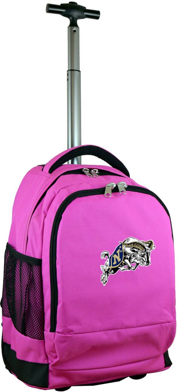 Mojo Navy Midshipmen Wheeled Premium Pink Backpack product image