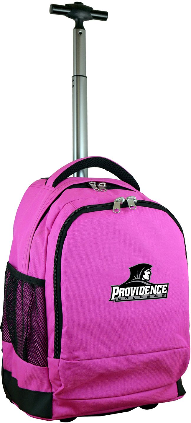 pink backpack with wheels