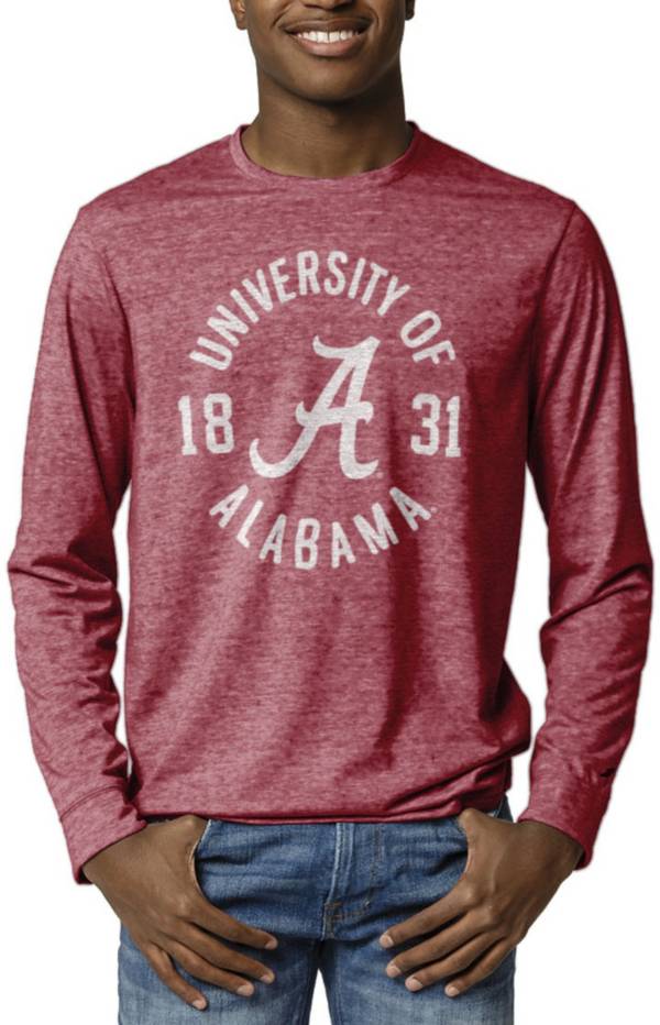 LeagueLegacy Men's Alabama Crimson Tide Crimson Reclaim TriBlend Long Sleeve TShirt Dick's