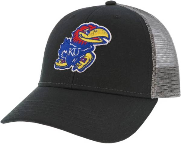 League-Legacy Men's Kansas Jayhawks Lo-Pro Adjustable Trucker Black Hat