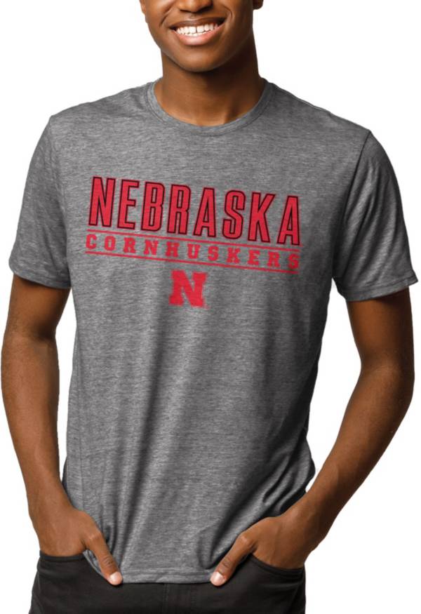 League-Legacy Men's Nebraska Cornhuskers Grey Reclaim Tri-Blend T-Shirt product image