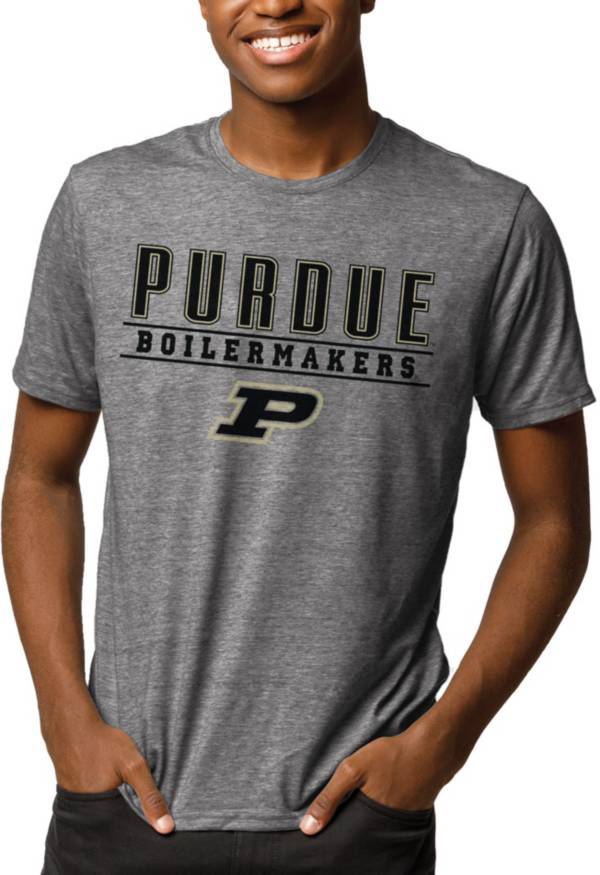 League-Legacy Men's Purdue Boilermakers Grey Reclaim Tri-Blend T-Shirt product image