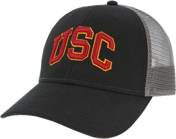 League-Legacy Men's USC Trojans Lo-Pro Adjustable Trucker Black Hat