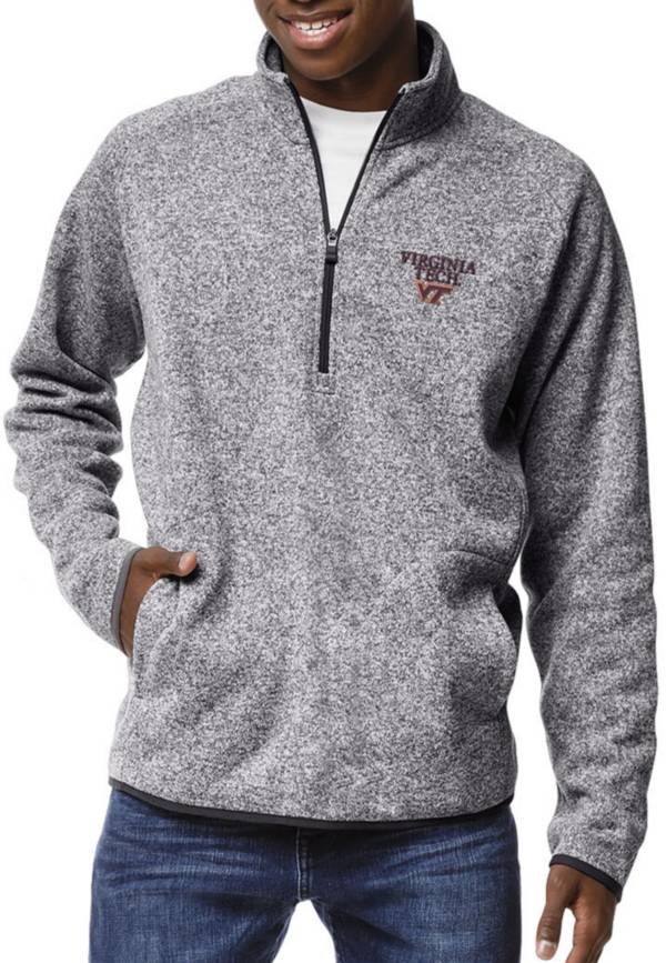 League-Legacy Men's Virginia Tech Hokies Grey Saranac Quarter-Zip Shirt product image