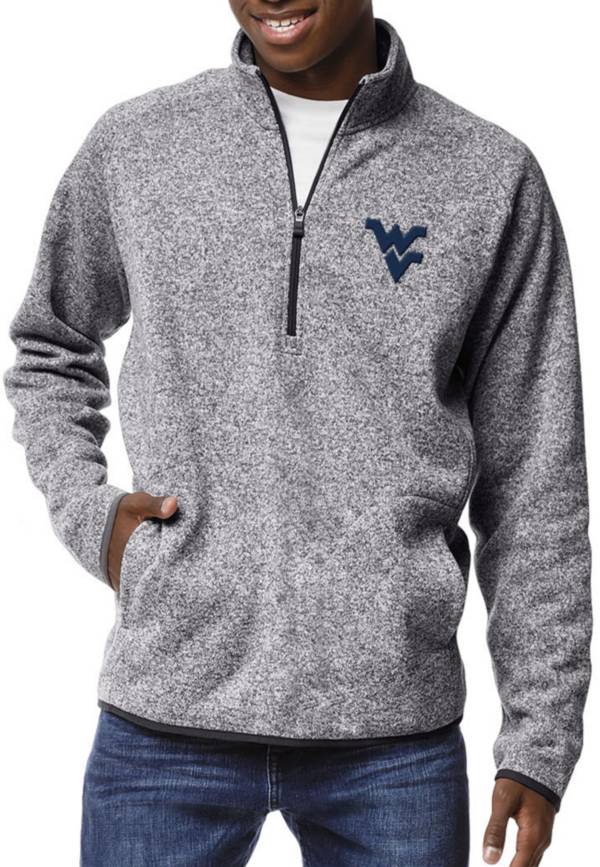 League-Legacy Men's West Virginia Mountaineers Grey Saranac Quarter-Zip Shirt