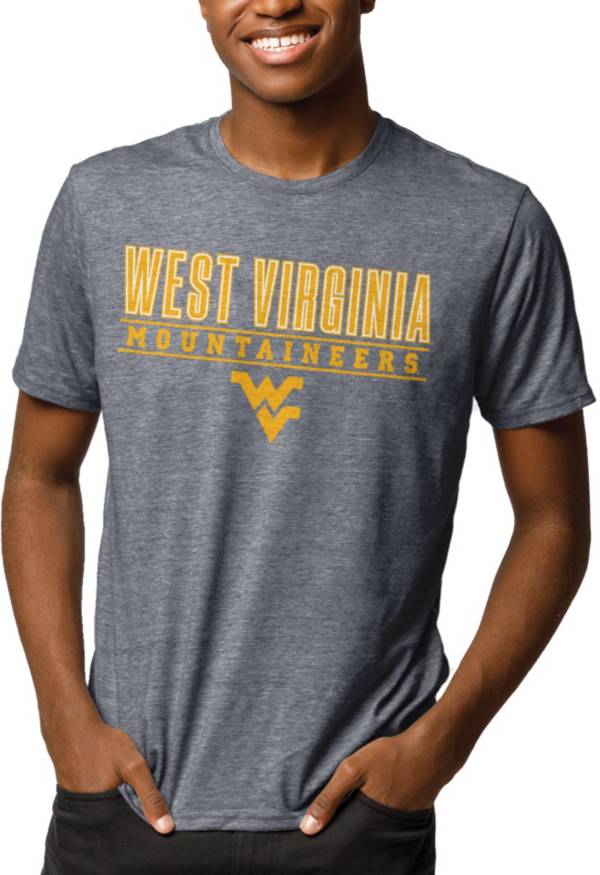 League-Legacy Men's West Virginia Mountaineers Blue Reclaim Tri-Blend T-Shirt product image