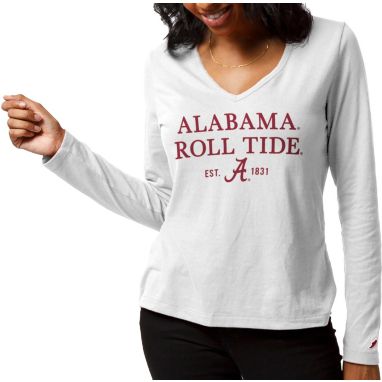 sorry, League-Legacy Women's Alabama Crimson Tide ReSpin Long Sleeve White T-Shirt is currently out of stock