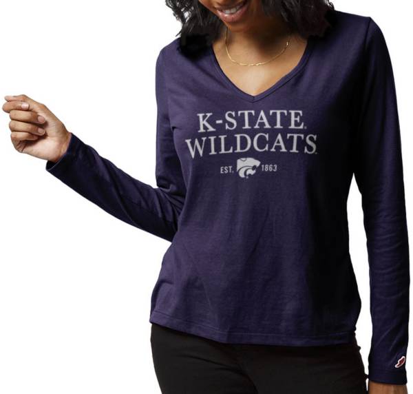 League-Legacy Women's Kansas State Wildcats Purple ReSpin Long Sleeve T-Shirt product image