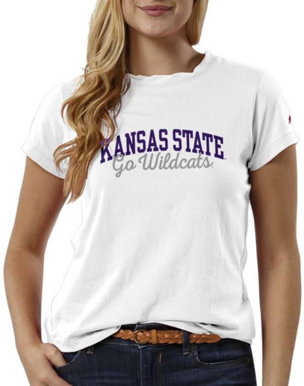 League-Legacy Women's Kansas State Wildcats ReSpin White T-Shirt product image