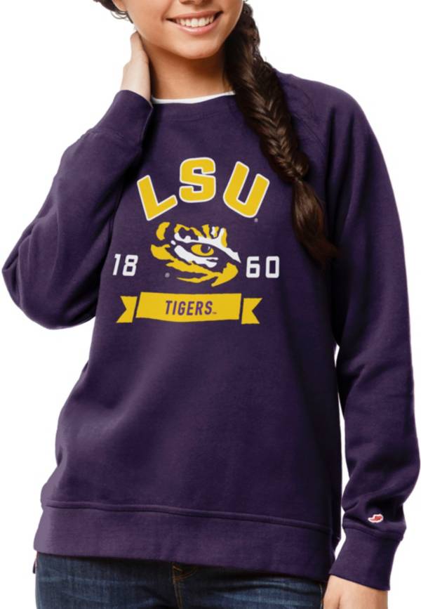 League-Legacy Women's LSU Tigers Purple Academy Crew Sweatshirt product image