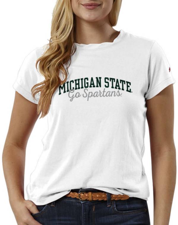 League-Legacy Women's Michigan State Spartans ReSpin White T-Shirt product image