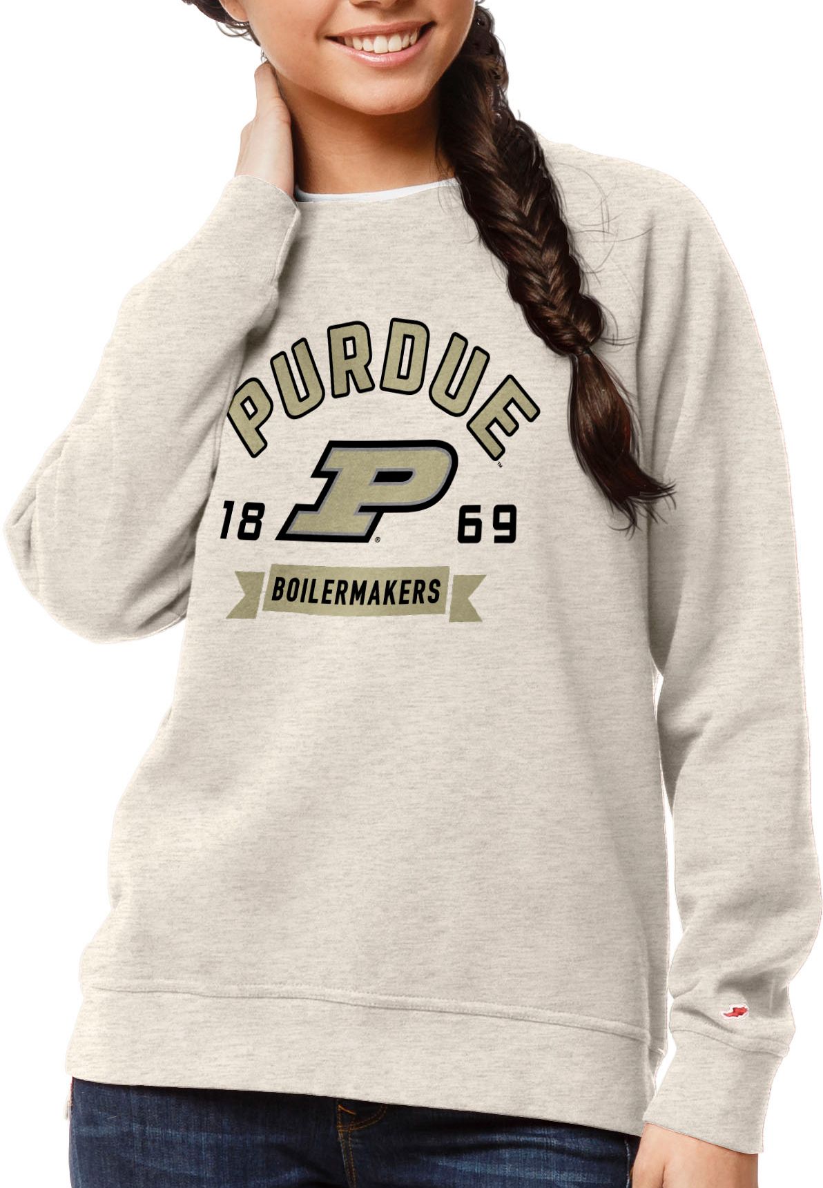 women's purdue crew neck sweatshirt