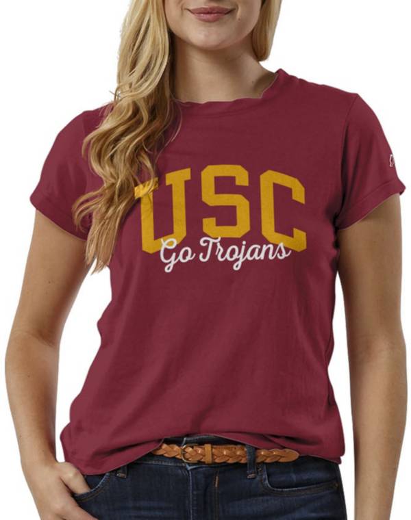League-Legacy Women's USC Trojans Cardinal ReSpin T-Shirt