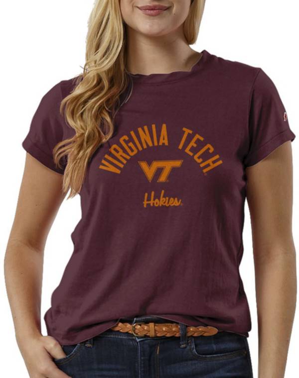 League-Legacy Women's Virginia Tech Hokies Maroon ReSpin T-Shirt product image