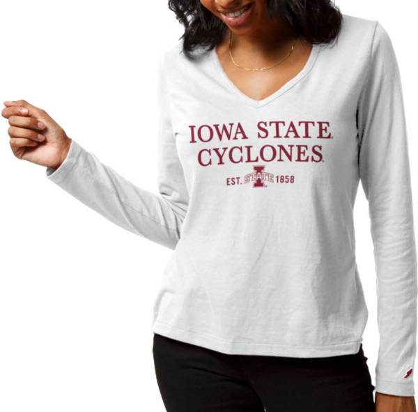 League-Legacy Women's Iowa State Cyclones ReSpin Long Sleeve White T-Shirt product image