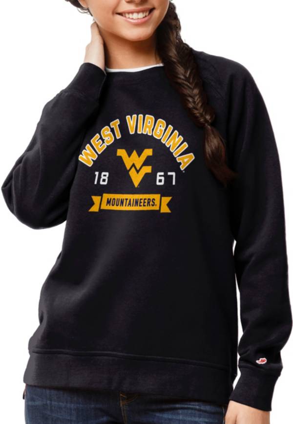 League-Legacy Women's West Virginia Mountaineers Blue Academy Crew Sweatshirt product image