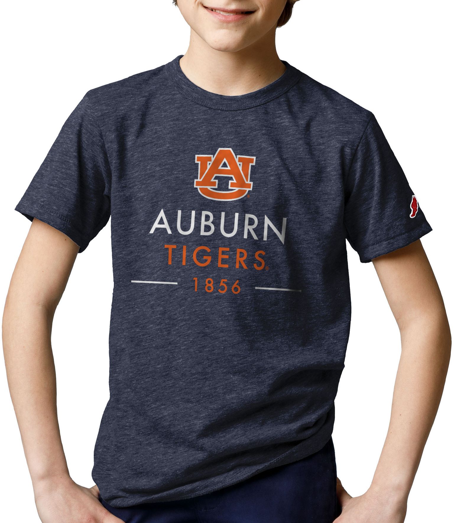 League-Legacy Youth Auburn Tigers Blue Tri-Blend Victory Falls T-Shirt product image