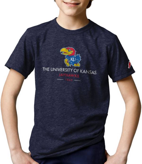 League-Legacy Youth Kansas Jayhawks Blue Tri-Blend Victory Falls T-Shirt product image