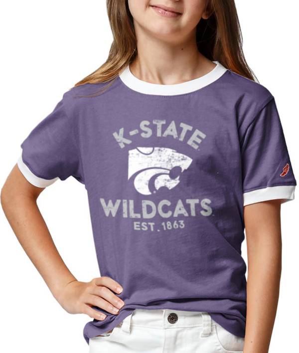 League-Legacy Youth Girls' Kansas State Wildcats Purple Ringer T-Shirt product image