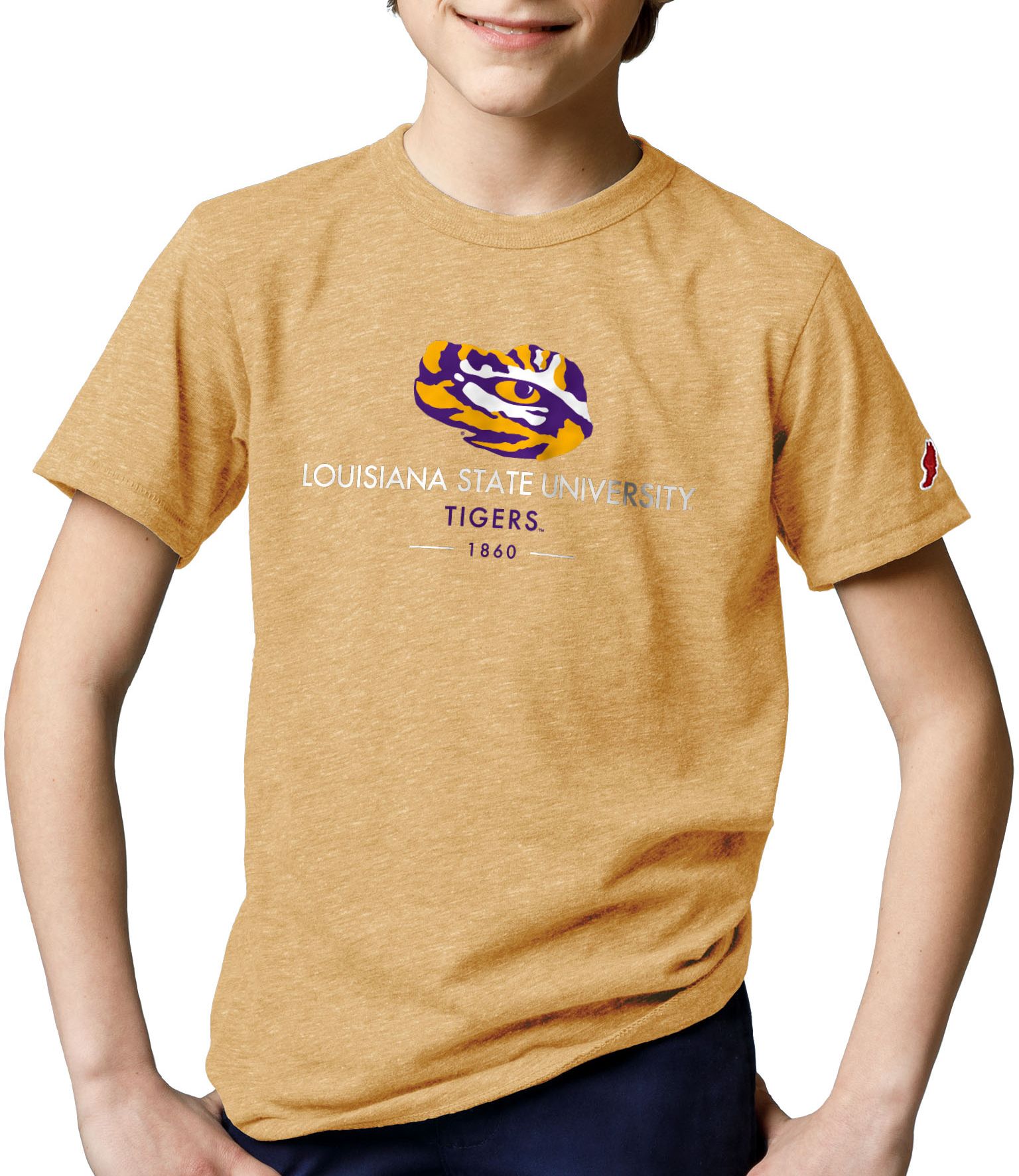 League-Legacy Youth LSU Tigers Gold Tri-Blend Victory Falls T-Shirt product image