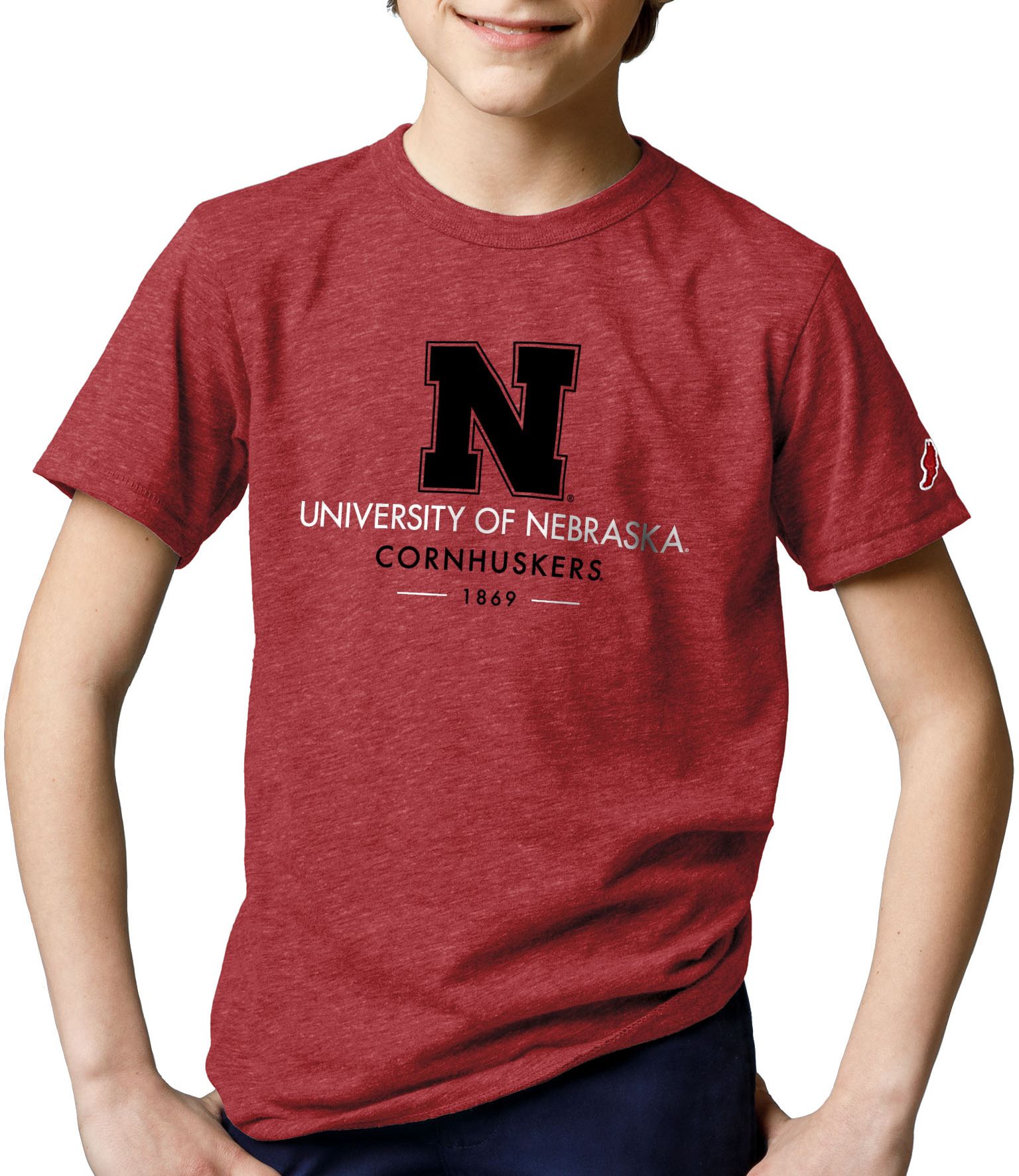 League-Legacy Youth Nebraska Cornhuskers Scarlet Tri-Blend Victory Falls T-Shirt product image