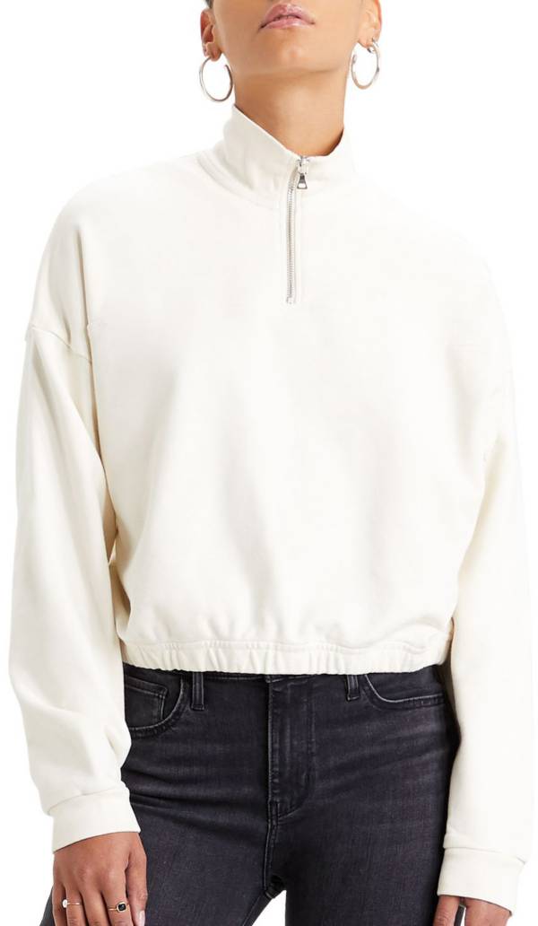 Levi's Women's Premium Pom 1/4 Zip Sweatshirt