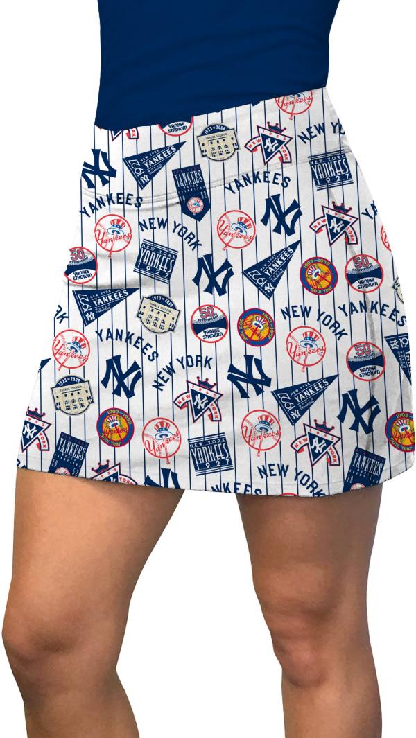 Loudmouth Golf Women's New York Yankees White Retro Active Golf Skort product image