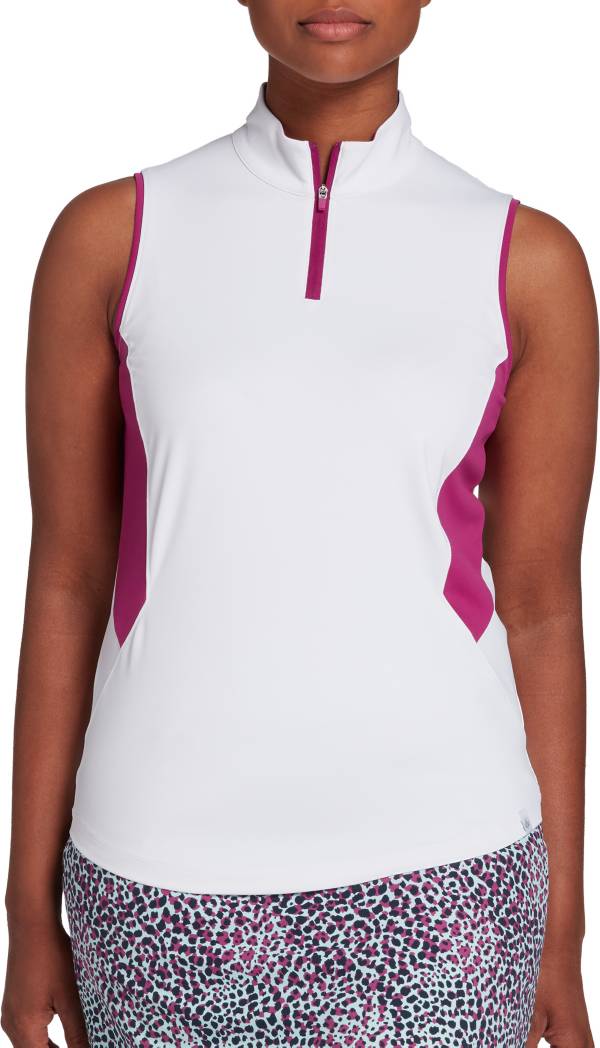 Lady Hagen Women's Sea Printed Sleeveless Golf Polo